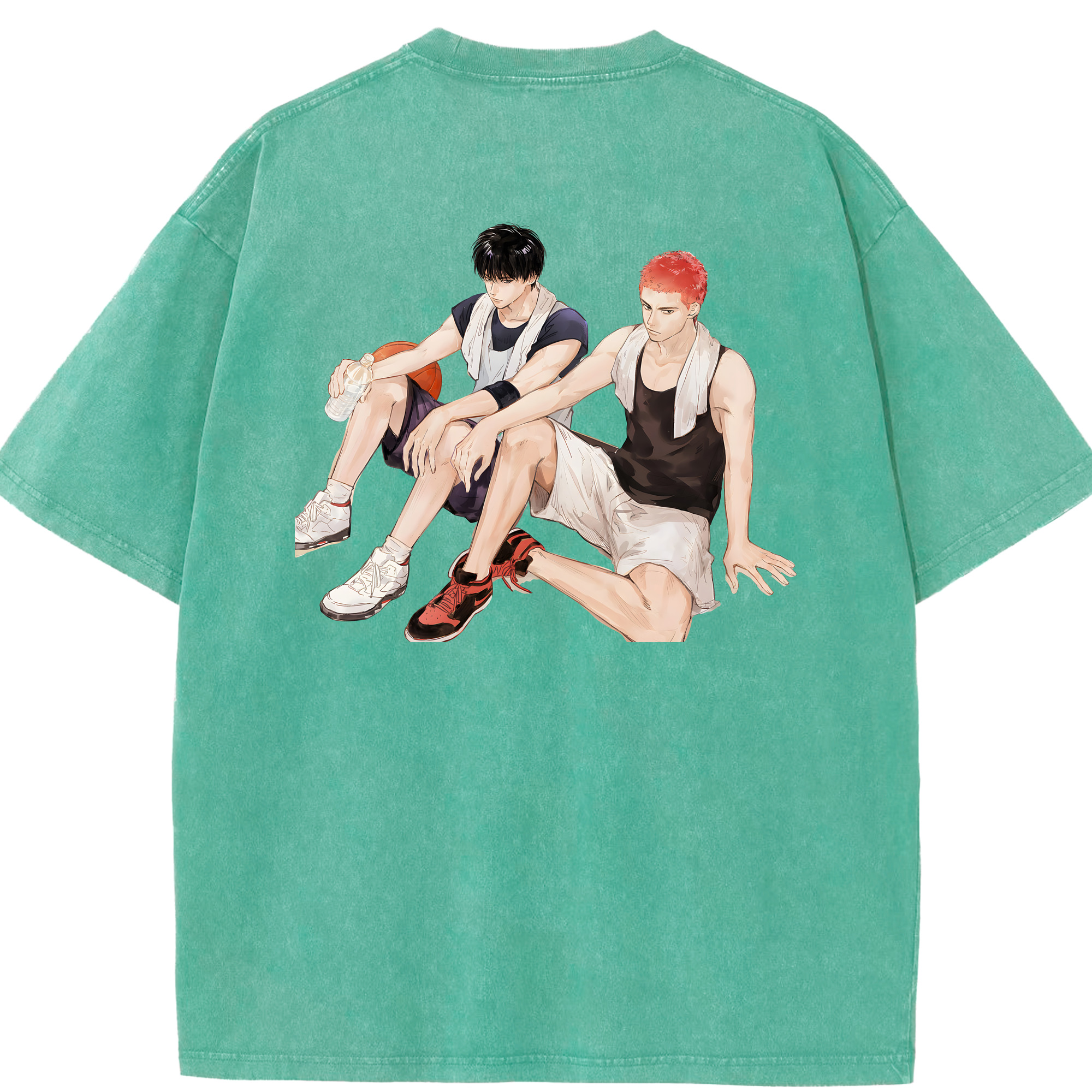 （画像用） SLAM DUNK／スラムダンク 綿100% ヴィンテージ風 半袖Tシャツ（背面プリント）